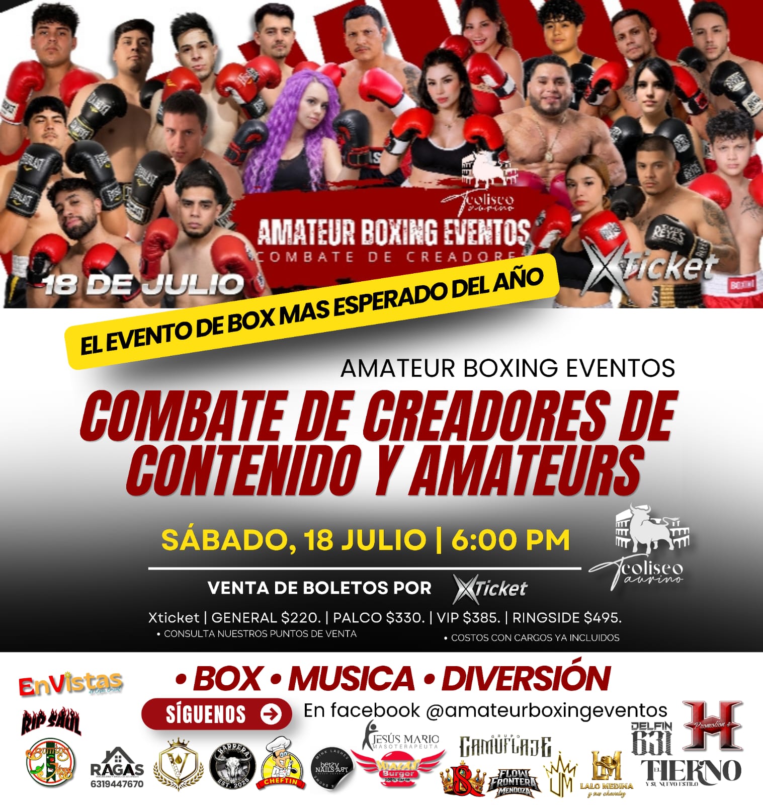 amateur boxing eventos