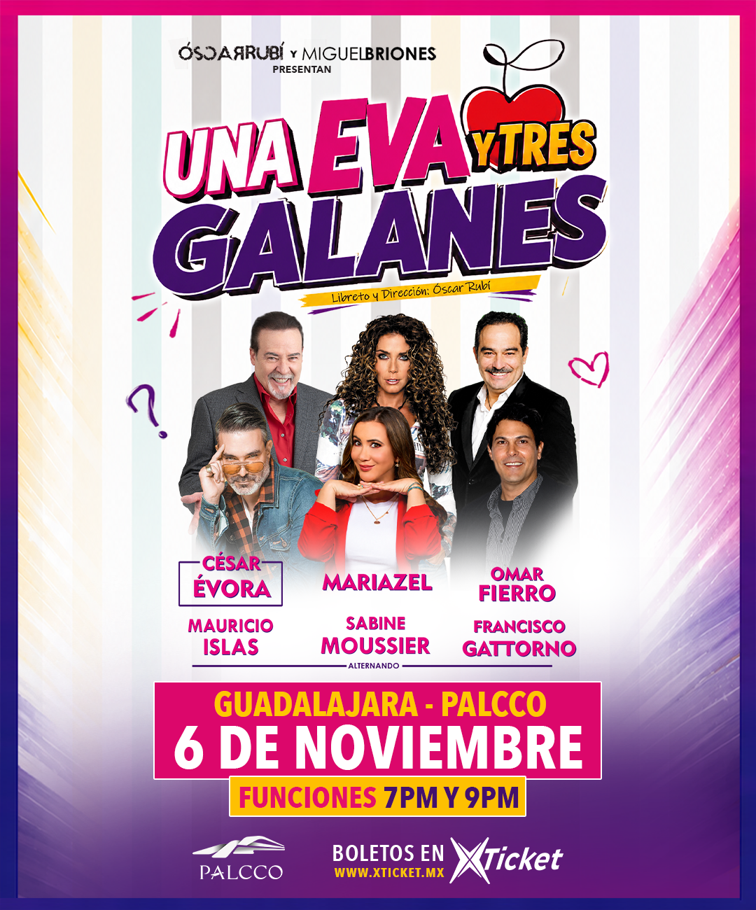 una eva y tres galanes